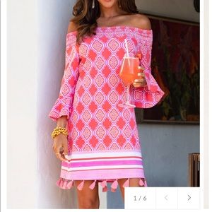 Off The Shoulder Dress only worn once the tassels on the bottom add a fun UPF 50